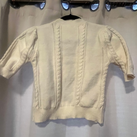 Ivory Floral Embroidered Sweater - Picture 2 of 5